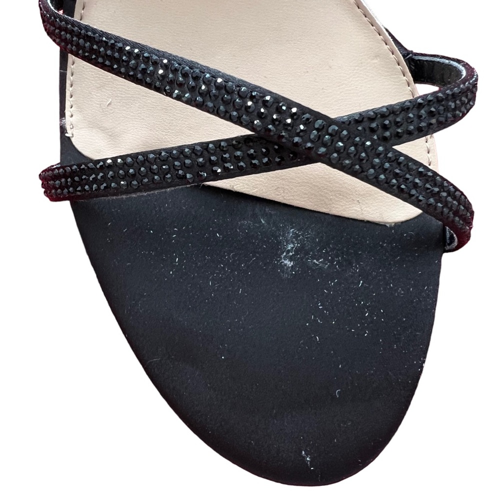 Jewel Badgley Mischka Omari I Sandal in Black Satin Size 10. Worn once - Picture 3 of 9